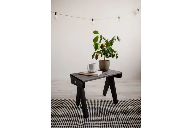 Utebord EcoFurn Granny Furu Oljad Svart - Svart - Utemöbler - Balkong - Balkongmöbler - Balkongbord