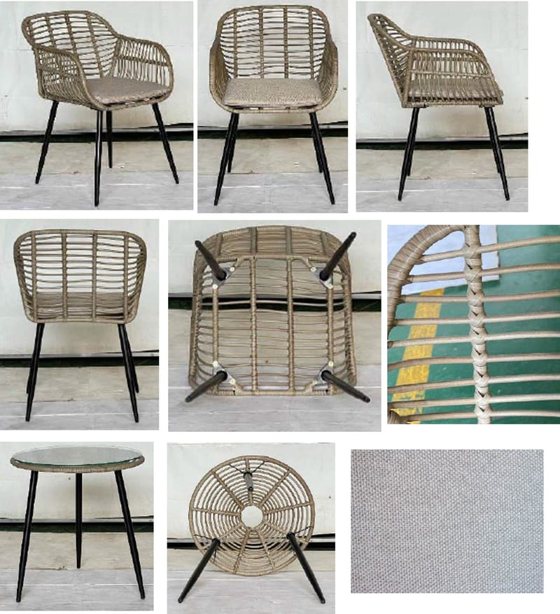 Utemöbelgrupp Juana balkong - Beige - Utemöbler - Balkong - Balkongmöbler - Balkonggrupp & balkongset