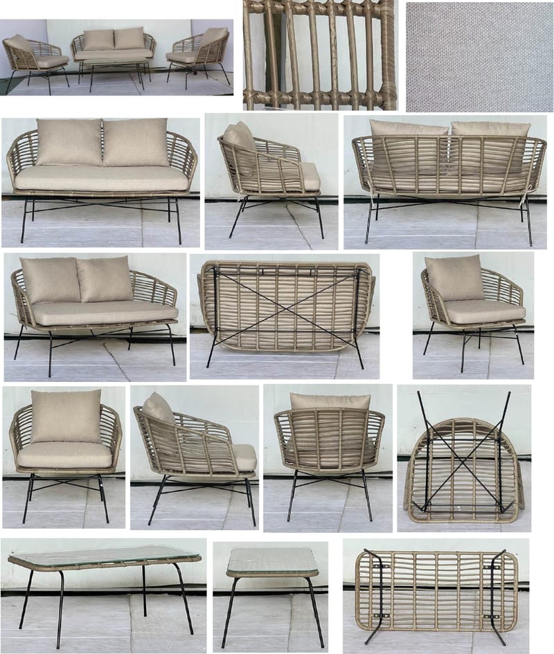 Utemöbelgrupp Torino Lounge - beige - Trädgård & spabad - Utemiljö - Altan & terrass - Altanmöbler