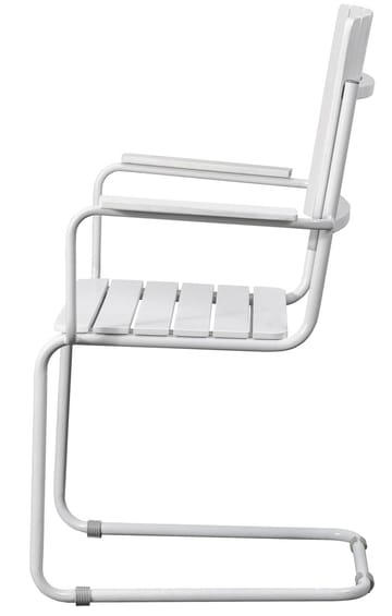 Utematstol Holmö med Armstöd - Vit - Utemöbler - Balkong - Balkongmöbler - Balkongstol
