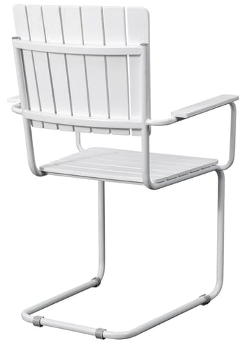Utematstol Holmö med Armstöd - Vit - Utemöbler - Balkong - Balkongmöbler - Balkongstol