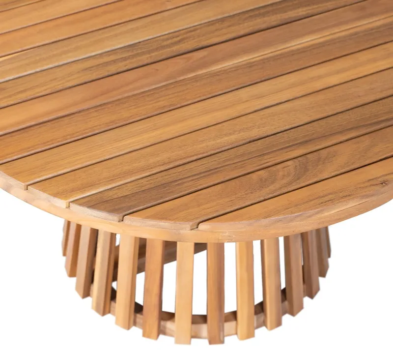 Utesoffbord i akasia Ø80 cm - Teak oljat - Utemöbler - Balkong - Balkongmöbler - Balkongbord