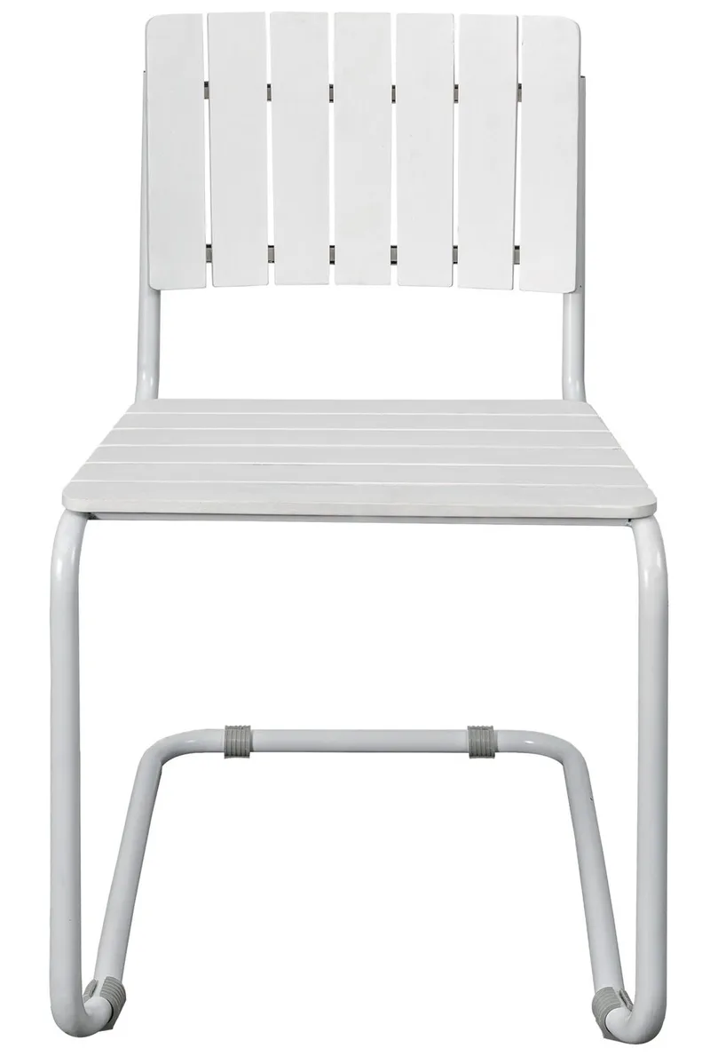 Utestol vit stapelbar - Holmö, Vit