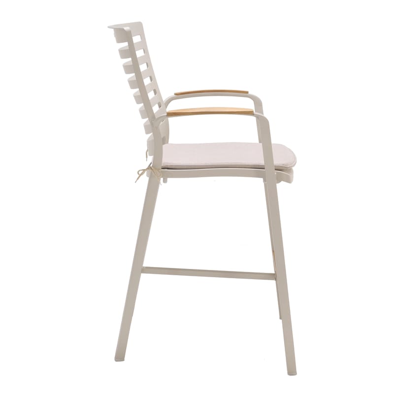 Utomhus barset Portals barbord + 4 barstolar - ljus ecru/korallsand - Utemöbler - Utestol & trädgårdsstol - Barstol utomhus