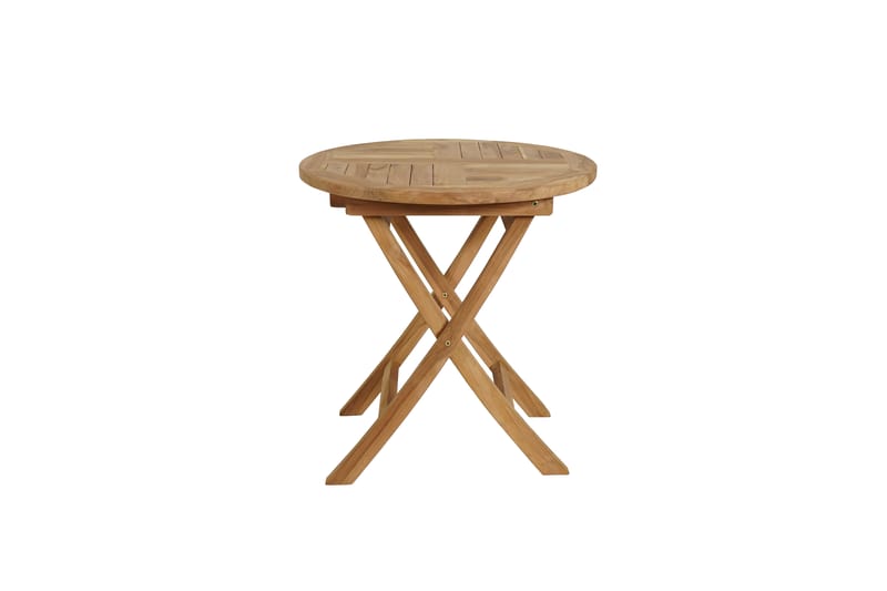 Utomhusbord Milano fällbart bord Ø70 cm - naturfärgad teak - Utemöbler - Balkong - Balkongmöbler - Balkongbord
