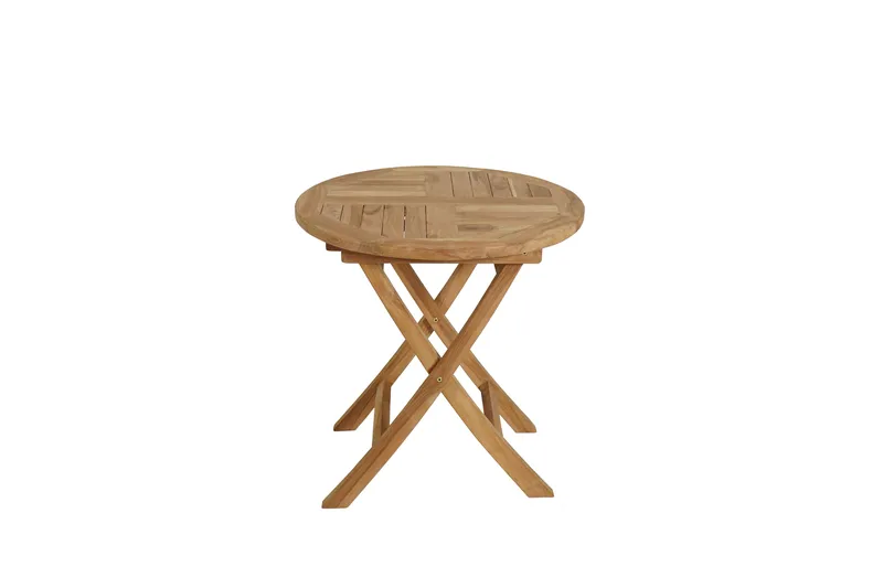 Utomhusbord Milano fällbart bord Ø70 cm - naturfärgad teak - Utemöbler - Balkong - Balkongmöbler - Balkongbord