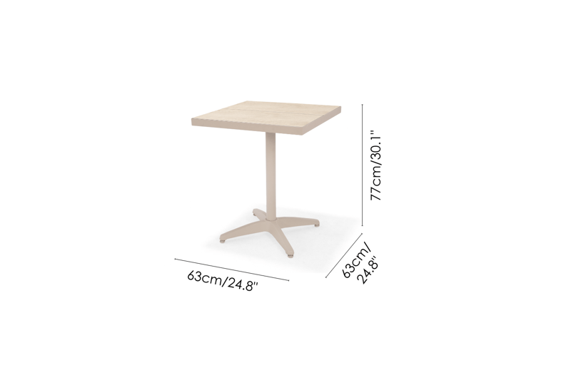 Utomhusbord Urbanite bistro 64*64 cm - grå - Utemöbler - Balkong - Balkongmöbler - Balkongbord