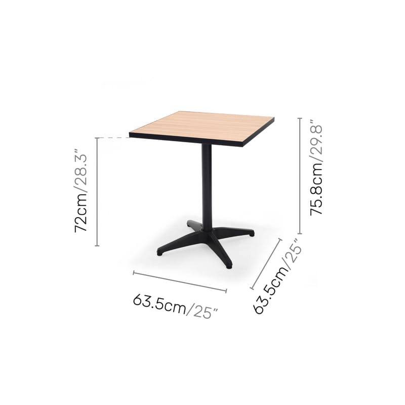 Utomhusbord Panama bistro 64 cm - trä/svart - Utemöbler - Balkong - Balkongmöbler - Balkongbord