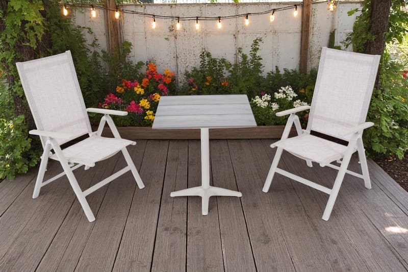 Utomhusbord Palermo bistro 70*70 cm - grå/beige - Utemöbler - Balkong - Balkongmöbler - Balkongbord