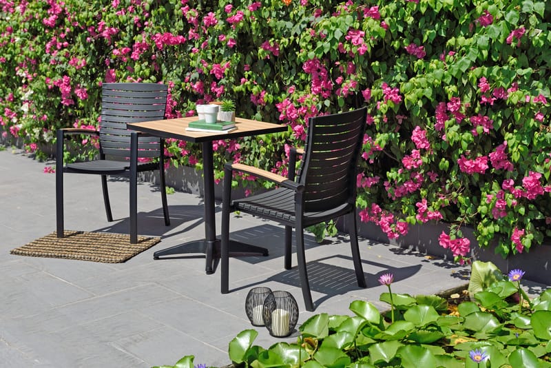 Utomhusbord Panama bistro 64 cm - trä/svart - Utemöbler - Balkong - Balkongmöbler - Balkongbord