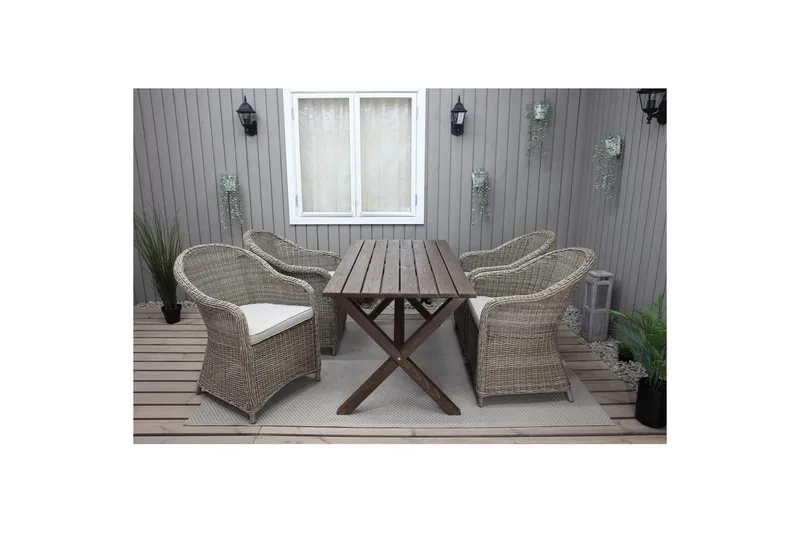 Utomhusfotölj Belize - Naturell - Utemöbler - Utebord & trädgårdsbord - Picknickbord & bänkbord