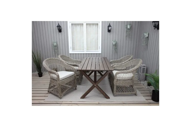 Utomhusfotölj Merida - Naturell - Utemöbler - Balkong - Balkongmöbler - Balkongstol