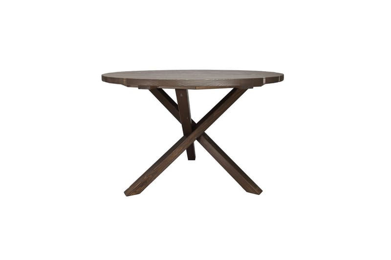 Utomhusmöbelgrupp Ø 112 cm bord & 4 Merida naturell stolar Brun - Brun - Utemöbler - Balkong - Balkongmöbler - Balkonggrupp & balkongset