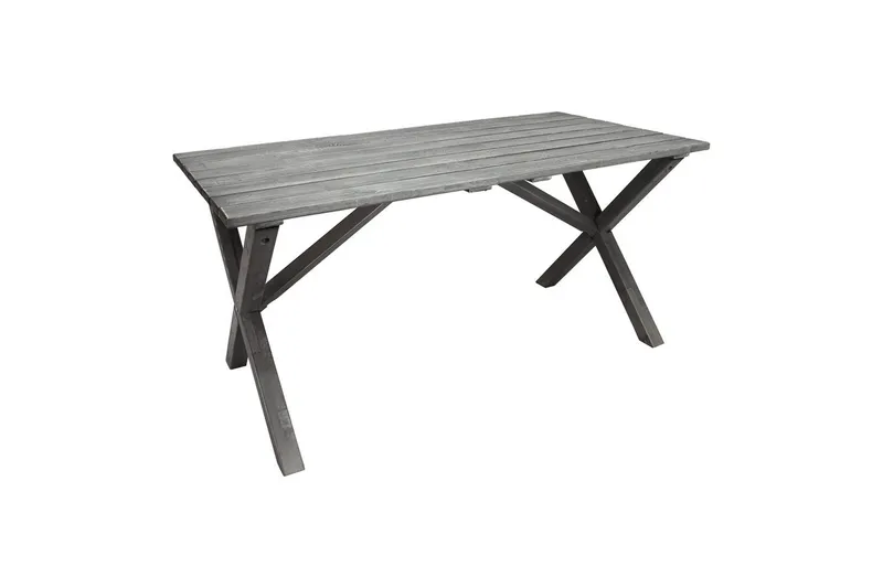 Utomhusmöbelgrupp 150 cm Bord & 4 Belize grå stolar Grå - Grå - Utemöbler - Utegrupp - Matgrupp utomhus