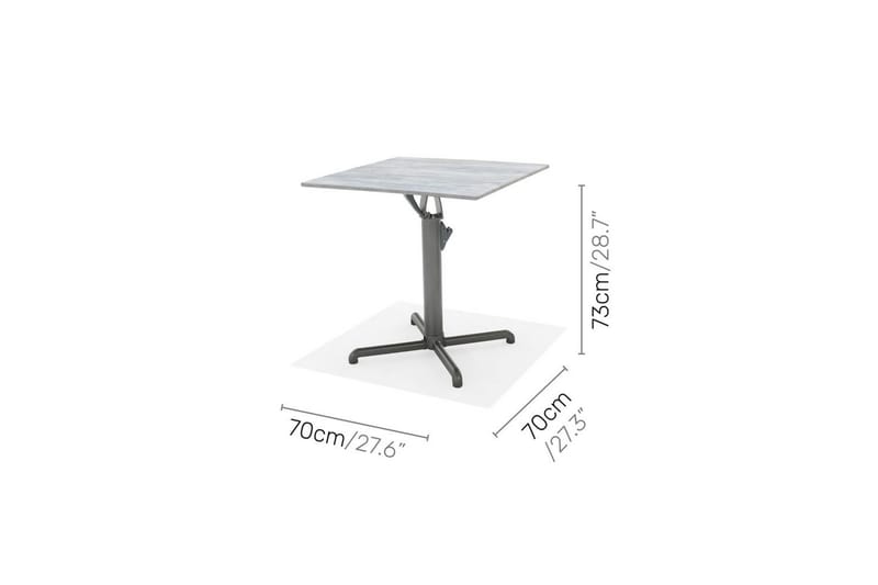 Utomhusmöbelgrupp Lifestyle Garden Solana bistro bord + 2 x pos. fotölj - Utemöbler - Balkong - Balkongmöbler - Balkonggrupp & balkongset