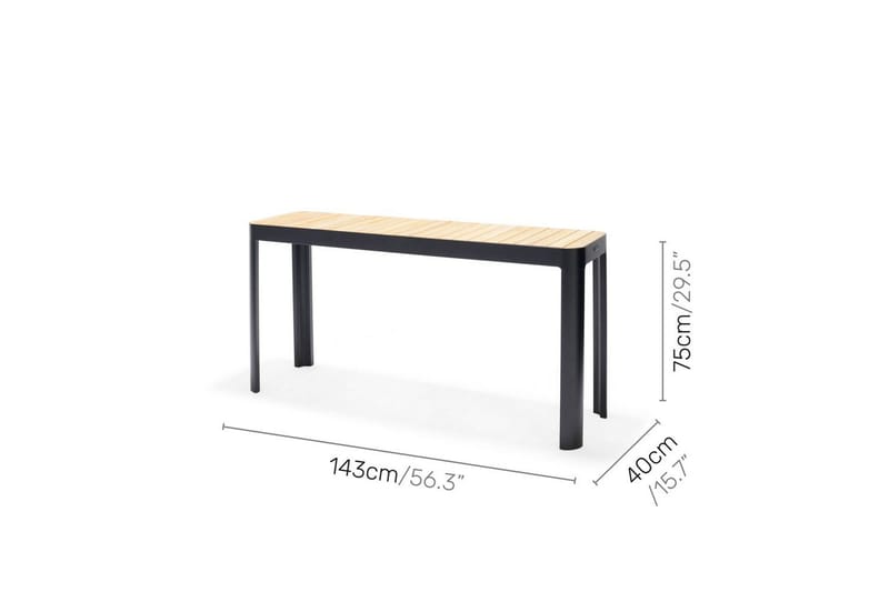 Utomhusmöbelgrupp Lifestyle Garden Portals balcony bord & bänk - Utemöbler - Balkong - Balkongmöbler - Balkonggrupp & balkongset