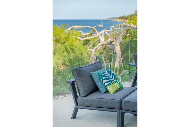 Utomhusmöbelgrupp Lifestyle Garden PALAU 2x sidostol + 2x ottoman + sidobord 60 cm - Utemöbler - Balkong - Balkongmöbler - Balkonggrupp & balkongset