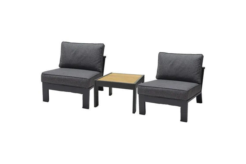 Utomhusmöbelgrupp Lifestyle Garden PALAU 2x sidostol + sidobord 60 cm, undefined