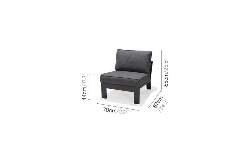 Utomhusmöbelgrupp Lifestyle Garden PALAU 2x sidostol + 2x ottoman + sidobord 60 cm - Utemöbler - Balkong - Balkongmöbler - Balkonggrupp & balkongset