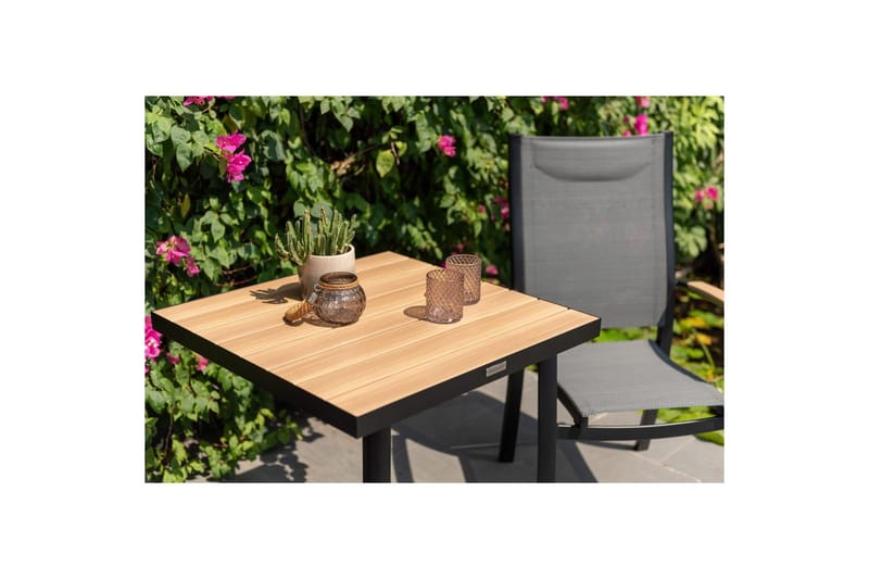 Utomhusmöbelgrupp Lifestyle Garden Panama 2x stapelbarfotölj & bistro bord - Utemöbler - Balkong - Balkongmöbler - Balkonggrupp & balkongset