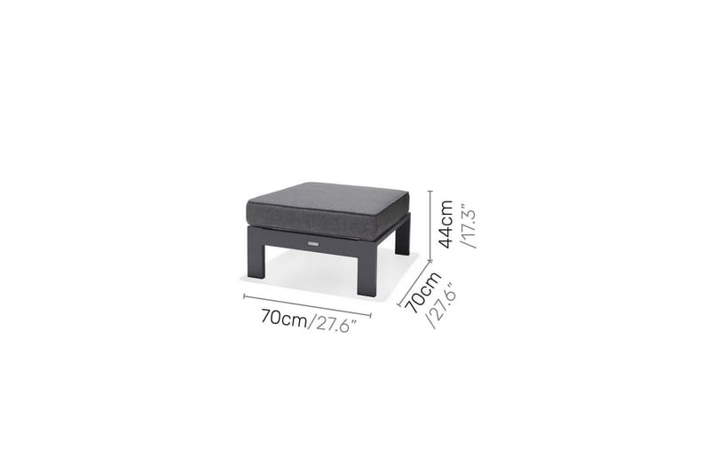 Utomhusmöbelgrupp Lifestyle Garden PALAU 2x sidostol + 2x ottoman + sidobord 60 cm - Utemöbler - Balkong - Balkongmöbler - Balkonggrupp & balkongset