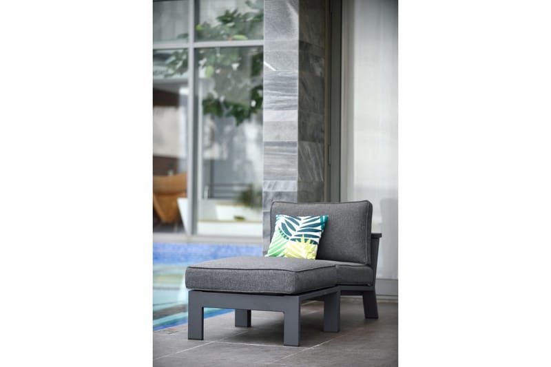 Utomhusmöbelgrupp Lifestyle Garden PALAU 2x sidostol + 2x ottoman + sidobord 60 cm - Utemöbler - Balkong - Balkongmöbler - Balkonggrupp & balkongset