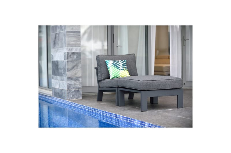 Utomhusmöbelgrupp Lifestyle Garden PALAU 2x sidostol + 2x ottoman + sidobord 60 cm - Utemöbler - Balkong - Balkongmöbler - Balkonggrupp & balkongset