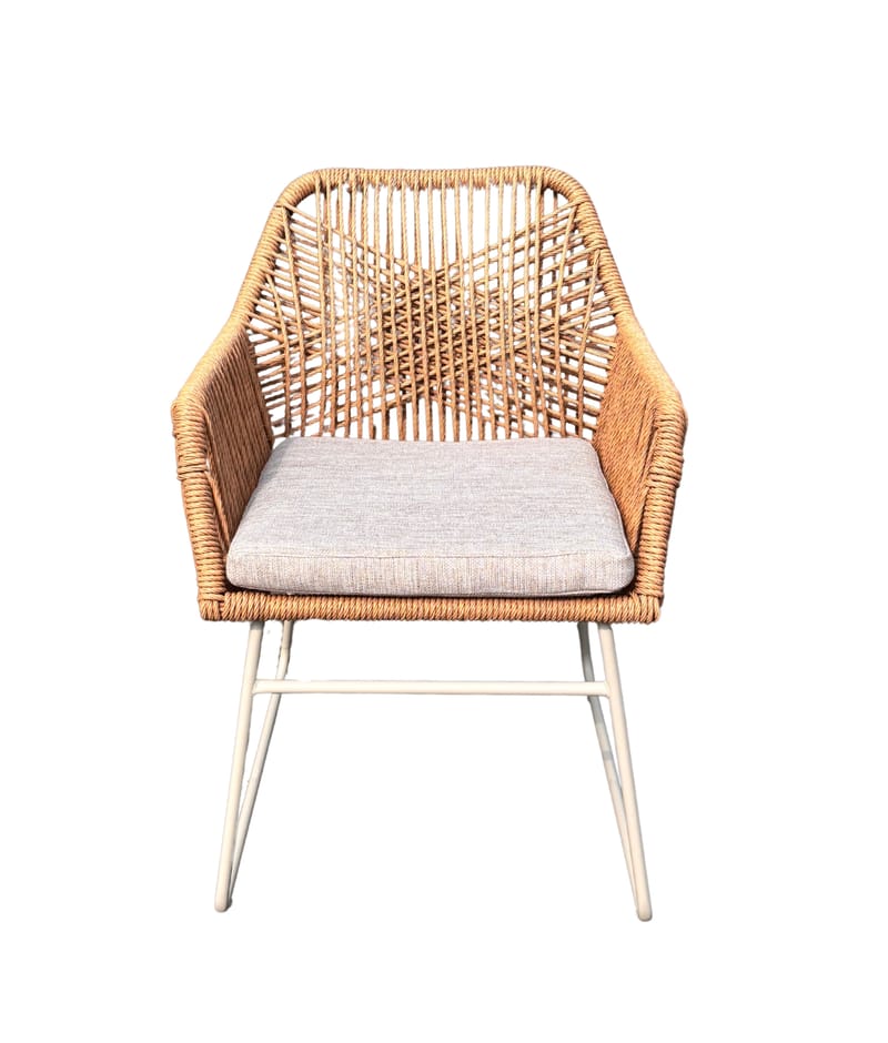 Utomhusmöbelgrupp Palermo bistroset med Seville karmstolar - grå/beige/sand - Utemöbler - Balkong - Balkongmöbler - Balkonggrupp & balkongset