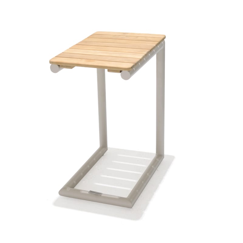 Utomhusset Portals solstol + C-shape sidobord - beige/trä - Utemöbler - Utestol & trädgårdsstol - Solstolar