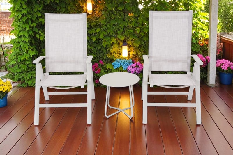 Utomhussidobord Seville rund Ø45 cm - Korallsand - Utemöbler - Balkong - Balkongmöbler - Balkongbord