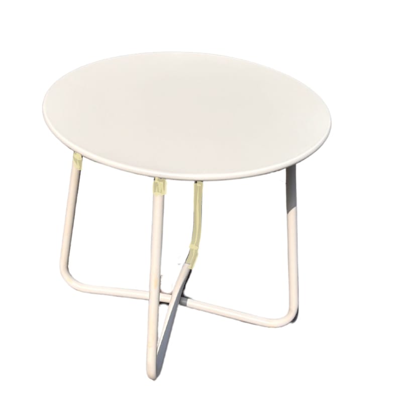 Utomhussidobord Seville rund Ø45 cm - Korallsand - Utemöbler - Balkong - Balkongmöbler - Balkongbord