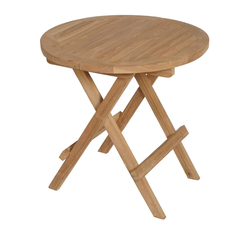 Utomhussidobord Tropea fällbart sidobord Ø50 cm - trä - Utemöbler - Balkong - Balkongmöbler - Balkongbord