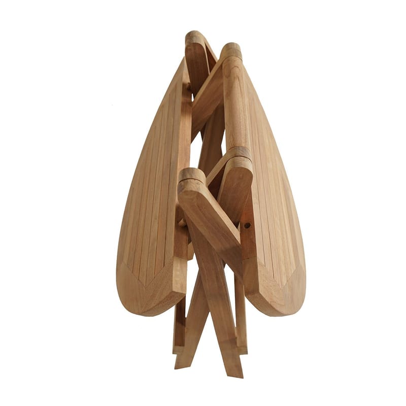 Utomhussidobord Tropea fällbart sidobord Ø50 cm - trä - Utemöbler - Balkong - Balkongmöbler - Balkongbord