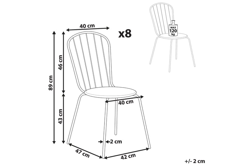 Victoriaville Matstol Utomhus - Blå - Utemöbler - Balkong - Balkongmöbler - Balkongstol