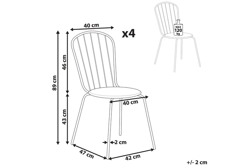 Victoriaville Matstol Utomhus - Blå - Utemöbler - Balkong - Balkongmöbler - Balkongstol