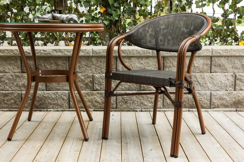 Vila Karmstol Utomhus - Svart - Utemöbler - Balkong - Balkongmöbler - Balkongstol