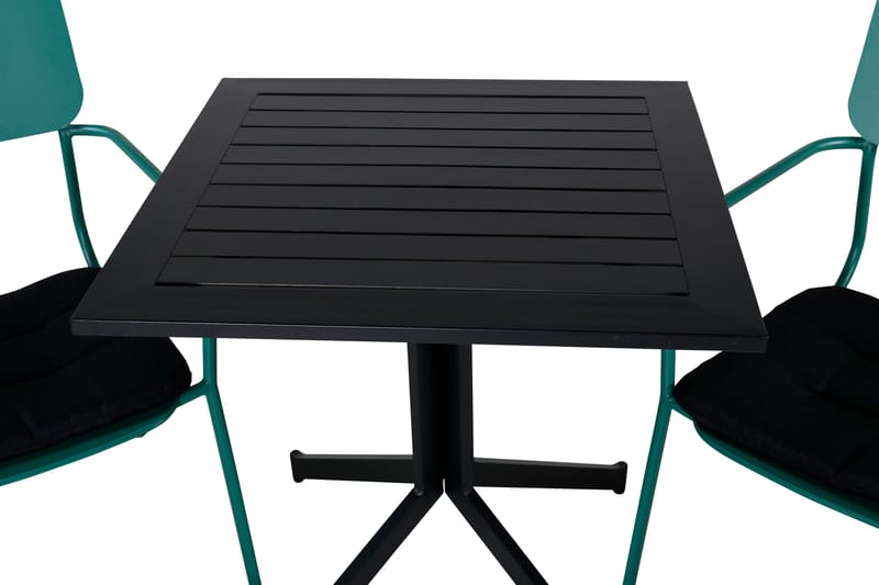Way Matgrupp Utomhus 70cm + 2 Nicke Matstolar Utomhus - Vit - Utemöbler - Balkong - Balkongmöbler - Balkonggrupp & balkongset