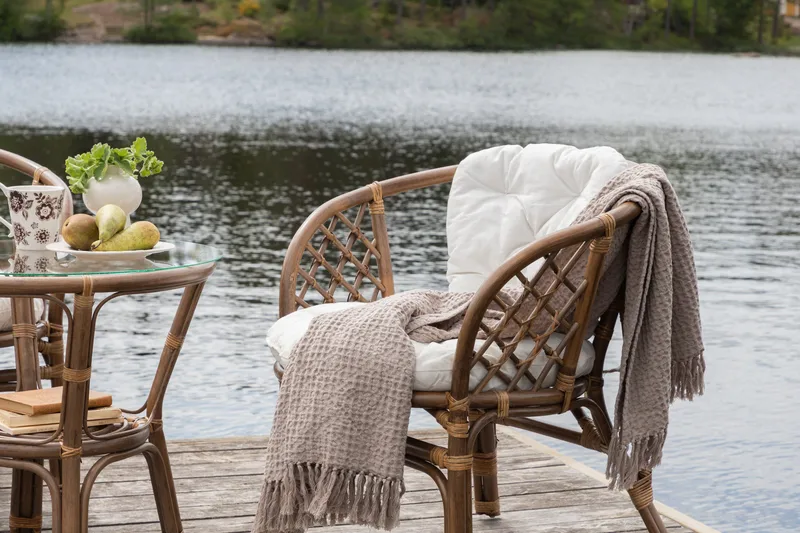 Wera Balkonggrupp 2-sits - Brun/Vit - Utemöbler - Balkong - Balkongmöbler - Balkonggrupp & balkongset