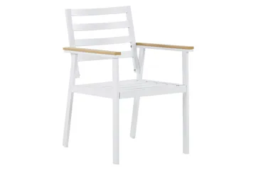 Zanca Karmstol Utomhus - Vit/Ljusbrun/Beige - Utemöbler - Balkong - Balkongmöbler - Balkongstol