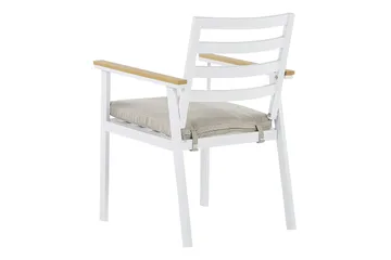 Zanca Karmstol Utomhus - Vit/Ljusbrun/Beige - Utemöbler - Balkong - Balkongmöbler - Balkongstol