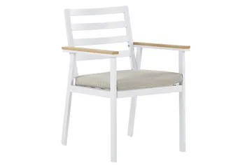 Zanca Karmstol Utomhus - Vit/Ljusbrun/Beige - Utemöbler - Balkong - Balkongmöbler - Balkongstol