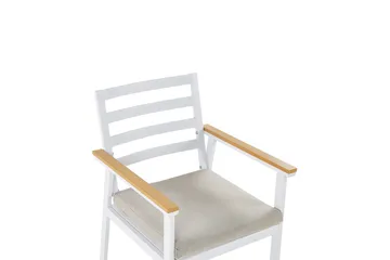 Zanca Karmstol Utomhus - Vit/Ljusbrun/Beige - Utemöbler - Balkong - Balkongmöbler - Balkongstol