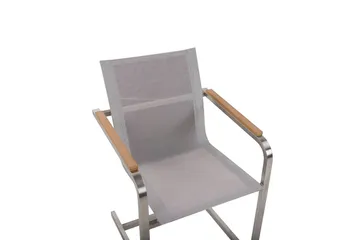 Zervo Karmstol Utomhus - Beige/Silver - Utemöbler - Balkong - Balkongmöbler - Balkongstol
