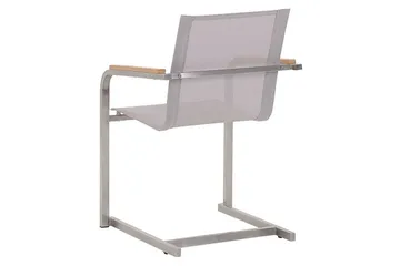 Zervo Karmstol Utomhus - Beige/Silver - Utemöbler - Balkong - Balkongmöbler - Balkongstol