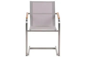 Zervo Karmstol Utomhus - Beige/Silver - Utemöbler - Balkong - Balkongmöbler - Balkongstol