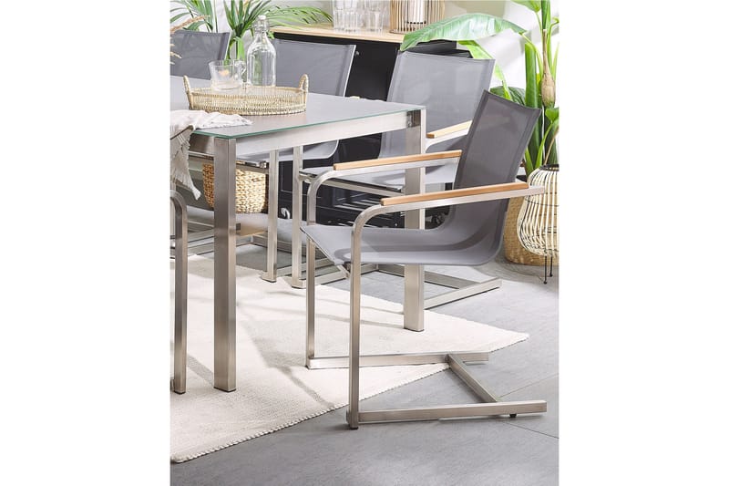 Zervo Karmstol Utomhus - Grå/Silver - Utemöbler - Balkong - Balkongmöbler - Balkongstol