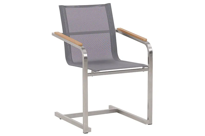 Zervo Karmstol Utomhus, Grå/Silver