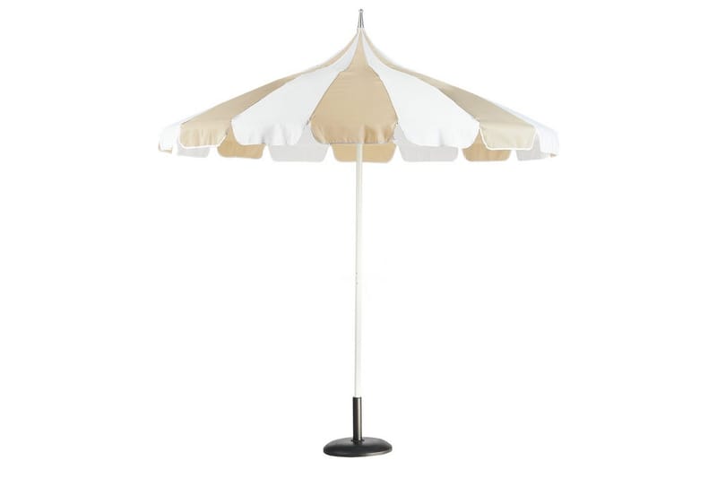 Balkongparasoll Minoa Beige/vit - Beige/vit - Utemöbler - Balkong - Säkerhet & vindskydd balkong - Balkongskydd & insynsskydd balkong