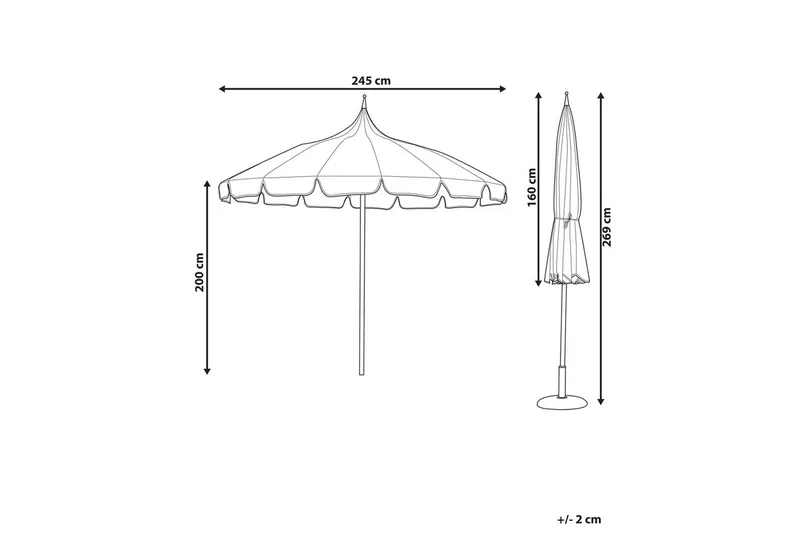 Balkongparasoll Minoa Blå/Vit - Blå/Vit - Utemöbler - Balkong - Säkerhet & vindskydd balkong - Balkongskydd & insynsskydd balkong