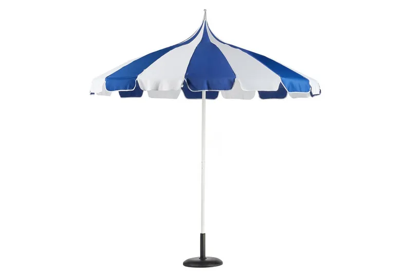 Balkongparasoll Minoa Blå/Vit - Blå/Vit - Utemöbler - Balkong - Säkerhet & vindskydd balkong - Balkongskydd & insynsskydd balkong